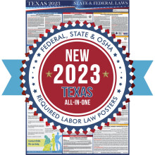 COMPLIANCE AUDIT CENTER 2023 Poster zu den Arbeitsgesetzen des Staates und des Bundes in Texas OSHA-konform am Arbeitsplatz, 61 x 91 cm Alles