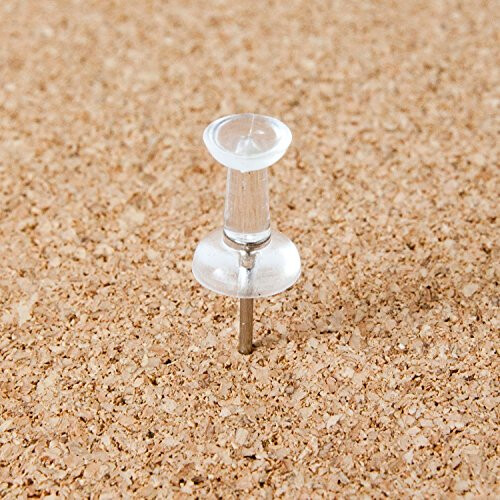 U Brands Push Pins Klar Plastic Head Thumbtacks St?l Point 200-Count 2