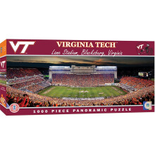 MasterPieces - 1000-bitars pussel NCAA Virginia Tech Hokies Panoramafotbollsstadion Utsikt Kul fr vuxna och familj 13""""x39""""