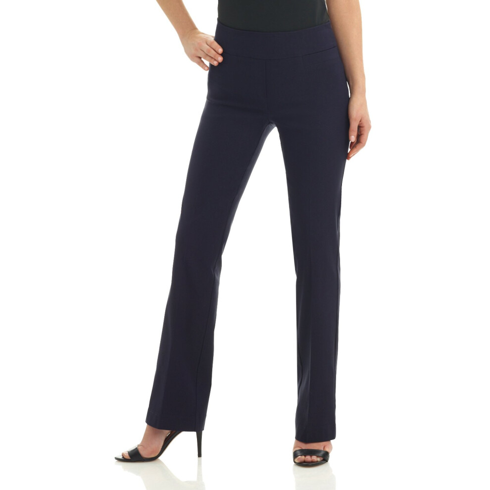Pantalon bootcut Rekucci pour femme, mod   le Ease into Comfort (taille 42, bleu marine)