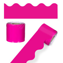 Carson Dellosa Pinnwand-Rnder in Pink, 11 m, 13 Streifen gewellter Rand fr Valentinstagsdekorationen, rollende Whiteboard-Kork- und Posterboard-Par