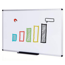 VIZ-PRO magnetisch droog uitwisbaar bord 24 x 18 inch zilver aluminium frame