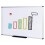 VIZ-PRO Quadro Magnético Branco, 24 X 18 Polegadas, Moldura de Alumínio Prata 1