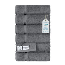 Salbakos - Serviettes de main de premiere piece de 6 pieces reglees 100% de serviettes a sec et confortables coton turc pour htel et spa tres ab