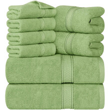 Serviettes d'utopie a 8 pieces Tente de serviette premium 2 serviettes de bain 2 serviettes a main et 4 encarts de lavage 600 GSM 100% d'anneau d