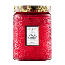 Voluspa Goji Tarocco Orange  Large Candle Jar  18 oz  100 Hour Burn Time  All Natural Wicks and Coconut Wax for Clean Burning  Vegan  Poured in the US
