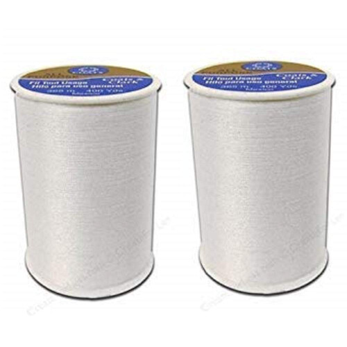 Coats & Clark Allzweckgarn, 400 Yards, Wei (eine Garnspule) (2er-Pack)