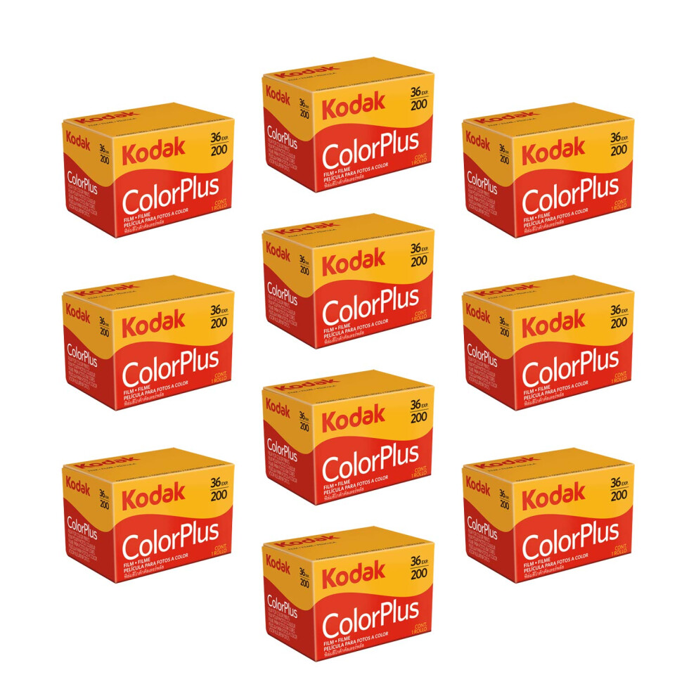 Kodak Colorplus 200 Asa 36 Exposure 10 Rolls Pack Of 1 797435792944