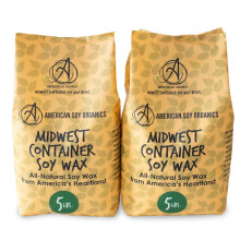 American Soy Organics - 100% Midwest sojawaskorrels voor het maken van kaarsen, zak van 4,5 kg
