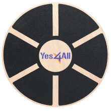 Tavola per l'equilibrio versatile in legno Yes4All con rotazione a 360 gradi, per esercizi di stabilit e allenamento del core da scrivania in piedi