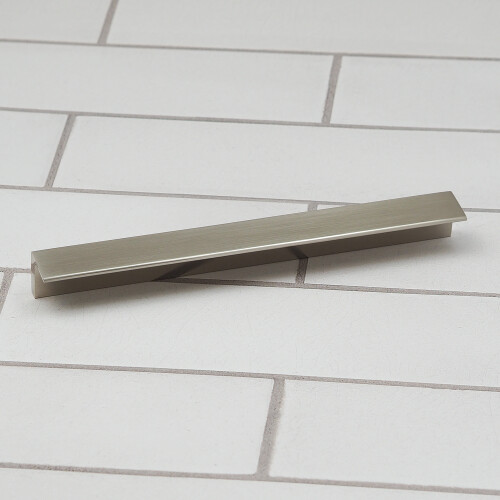Nickel L Shaped Handle Rear Fix 160mm Silver Cabinet Pull Squared 2