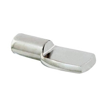 100 Pack Rok Hardware Heavy Duty 1/4 inch 6.35mm Shelf Pin Spoon Shaped Cabinet Support Pegs Holder Metal Nickel Finish - ROKSP14N