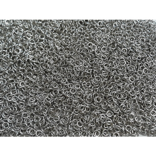 Anéis de Cadeia de Alumínio Brilhante 1/2 Libra 18G 5/32" ID (4800+ Anéis)