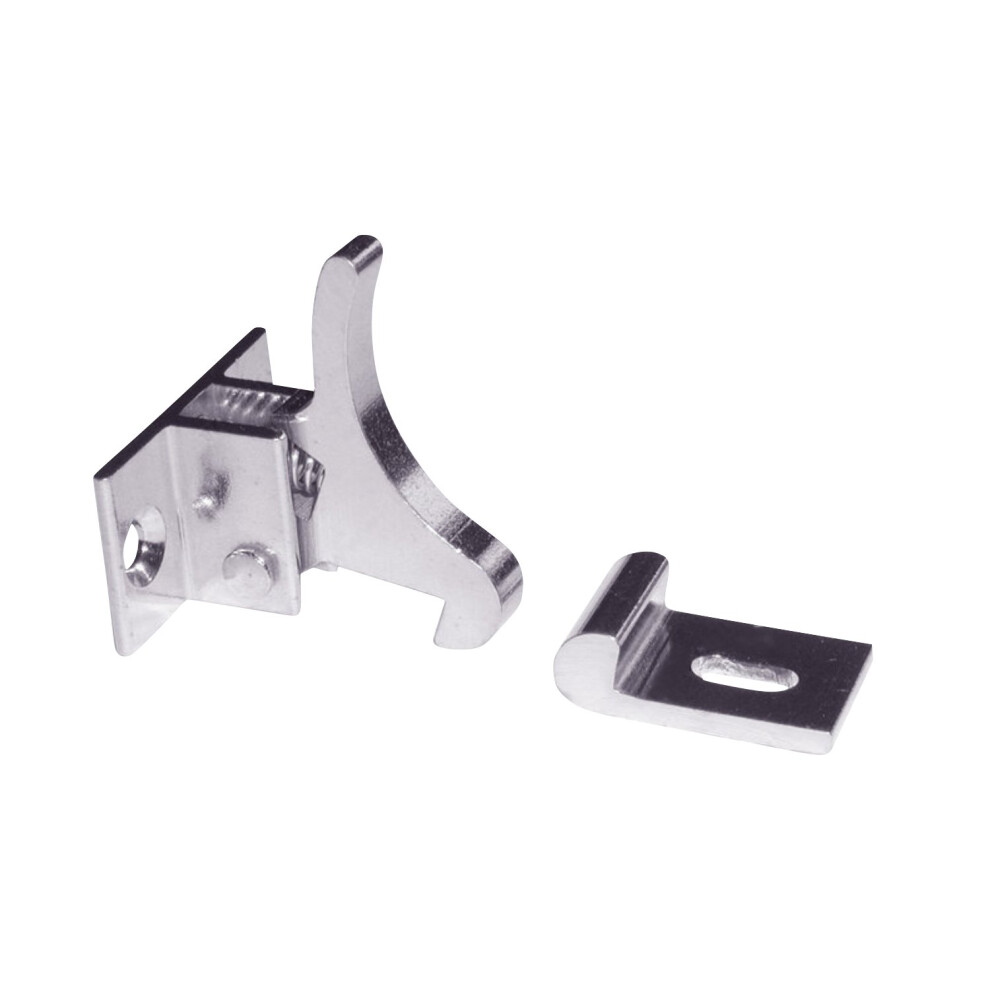 Rok Hardware Extra Heavy Duty Elbow Latch Cabinet Door/Window Catch with Screws 1  Nickel