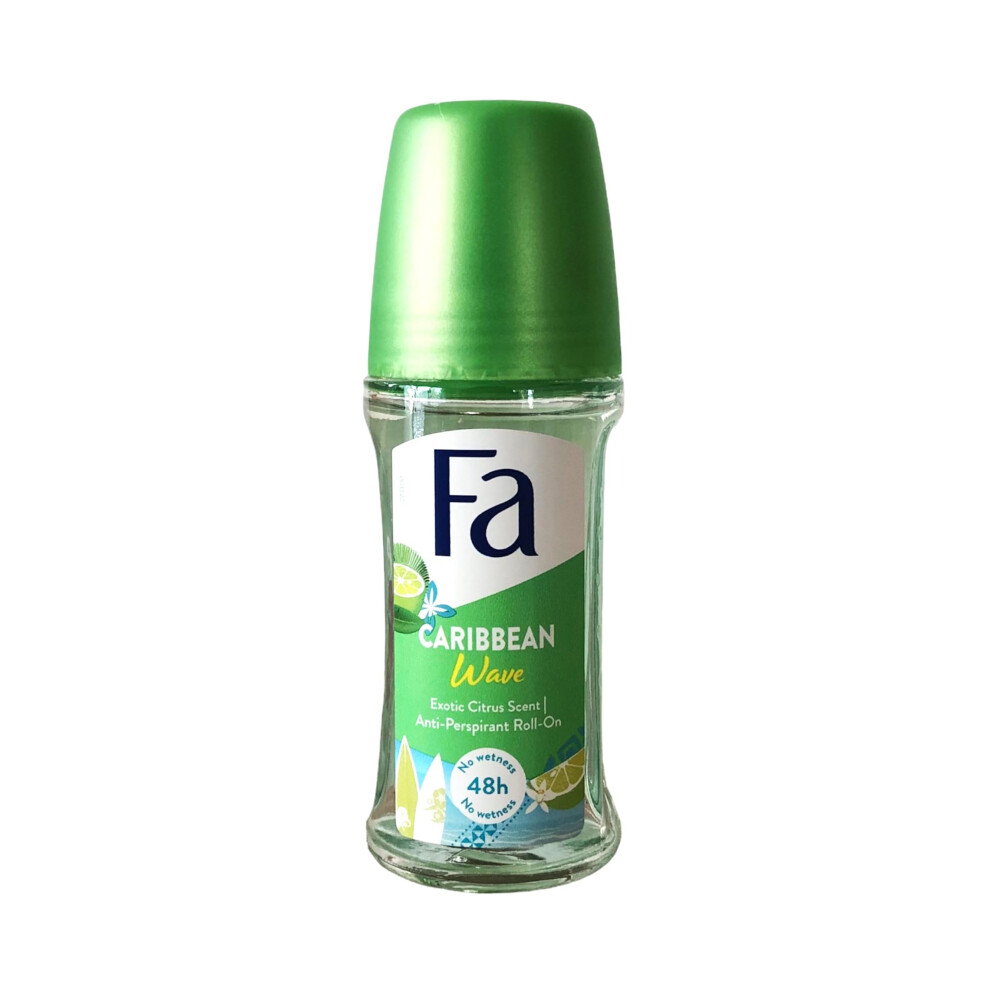 Fa Caribbean Roll-On Deodorant Lemon 50 Ml 48-Hour - 3-Pack
