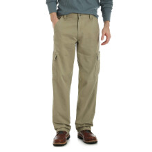 Wrangler Authentics Heren Relaxed Fit Cargo Broek Logan British Khaki Twill 35B x 30L