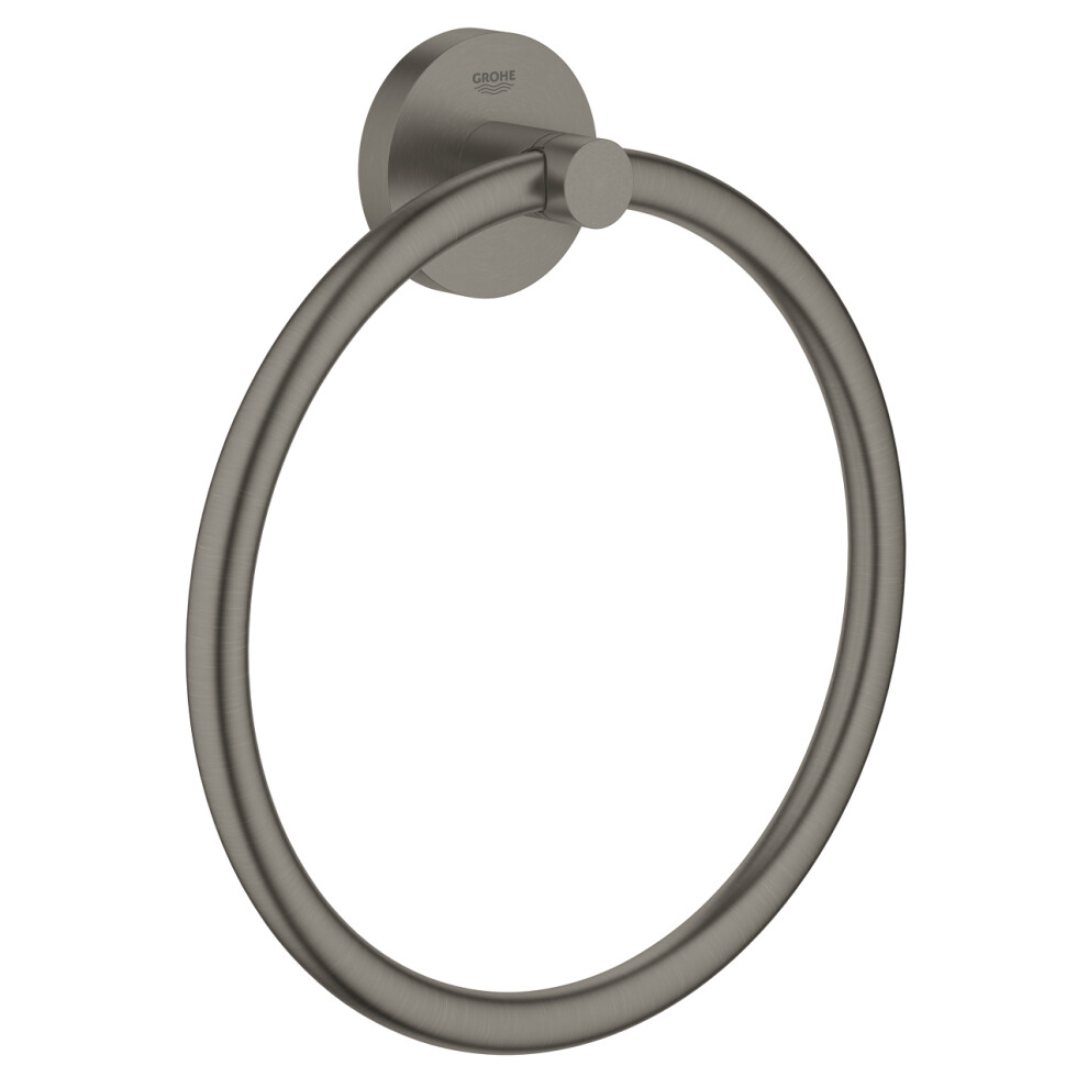 Grohe 40365AL1 Essentials Towel Ring - Brushed Graphite