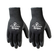 Wells Lamont Cold Weather Latex Grip Versatile Winter Work Gloves Cut & Tear Resistant 2-Pair Pack Large 526LN Black