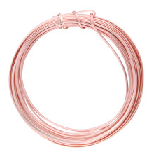 De Beadsmith Half-Round Craft Wire - Soft Temper Sieraden Draad Rose Goud Kleur 18 Gauge 4 Yards