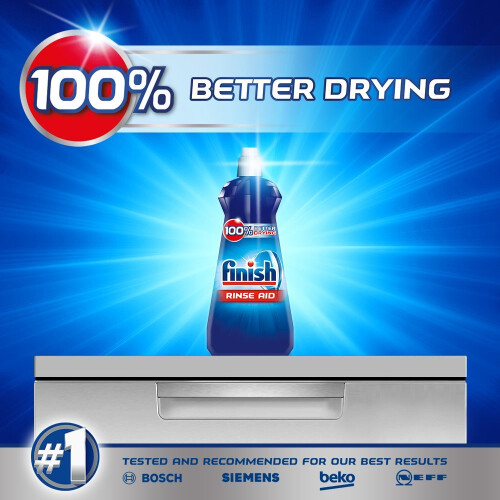 Finish Rinse Aid 100% Καλύτερο Στέγνωμα Πλυντηρίου Πιάτων, Λεμονιού, 800 ML 2