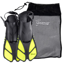 Seavenger Torpedo Zwemvinnen | Reisformaat | Snorkel Flippers met Mesh Tas voor Dames, Heren en Kinderen (Geel, L/XL)
