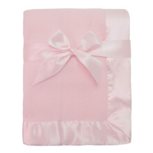 American Baby Company Fleecedecke mit seidenartigem Satinbesatz, weich, warm und kuschelig, rosa, 76,2 x 101,6 cm, fr Jungen und Mdchen, perfekt f