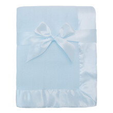American Baby Company Fleecedecke mit seidenartigem Satinbesatz, weich, warm und kuschelig, Blau, 76,2 x 101,6 cm, fr Jungen und Mdchen, perfekt f