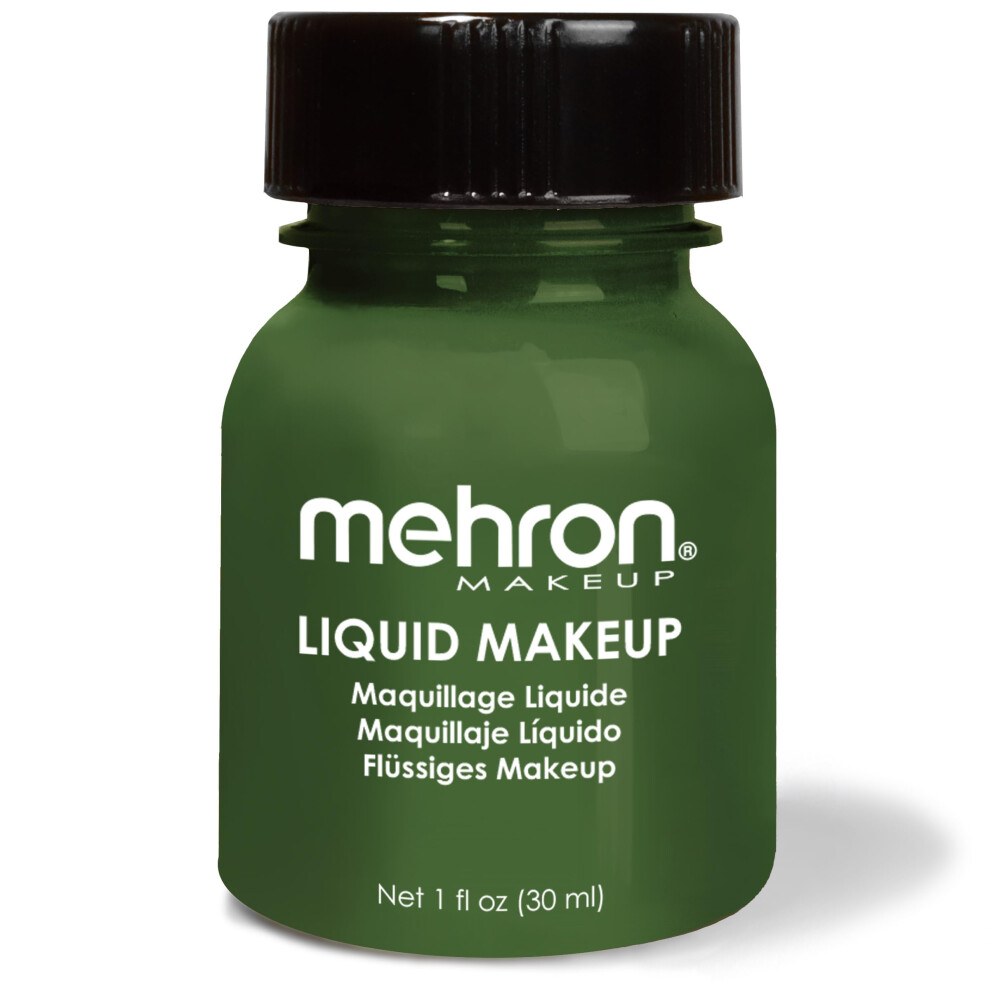 Mehron Makeup Liquid Face and Body Paint 1 oz GREEN