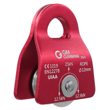 GM CLIMBING 25kN Micro Prusik Minding Pulley 0.47in CE UIAA Certifierad (Enhet(röd))