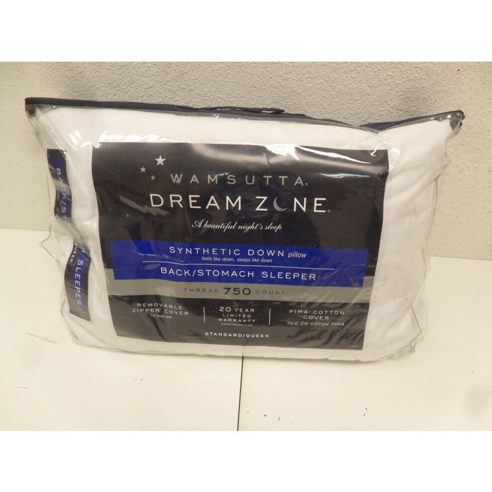 Wamsutta Dream Zone Synthetic Down BackStomach Sleeper 750-Thread count King