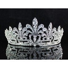 Tiara Crown Crystal Brilhante com Pentes para Casamento Festa Prom Pageant T153