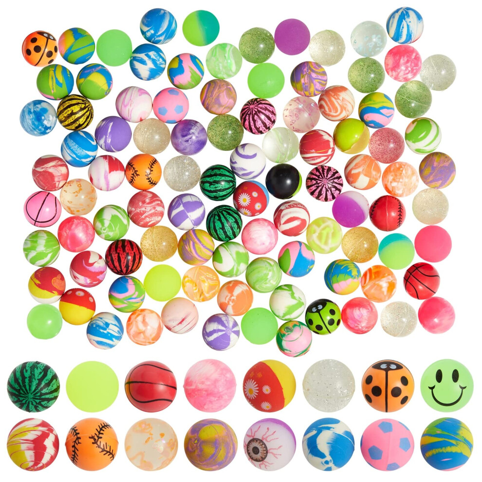 100 Pack Bulk Bouncy Balls - Small Colorful Rubber Bouncing Balls for Birthday  Prizes  Gifts  Gumball Machine 32mm-image-OPC-PGBGZBX-NEW