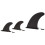 Retrospec erstatningsfinner til oppustelig stand up paddle board (s?t med 3) Sort 1