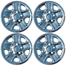 IWC IWCIMP77X Sada 4 chromovch 18palcovch krytu nboju kol se stredem pro 07-14 Toyota Tundra 18x8palcov ocelov rfek s 5 vstupky