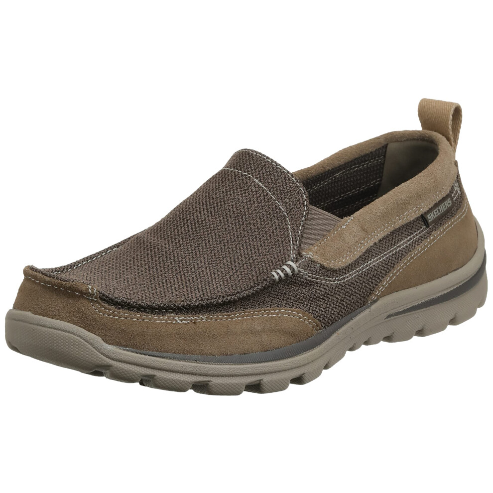 Skechers USA Mens Superior Milford Slip-on Loafer  Light Brown  11 2W US