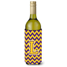 Psmeno L Chevron Purple and Gold Lhev na vno Npojov izoltor Hugger CJ1041-LLITERK