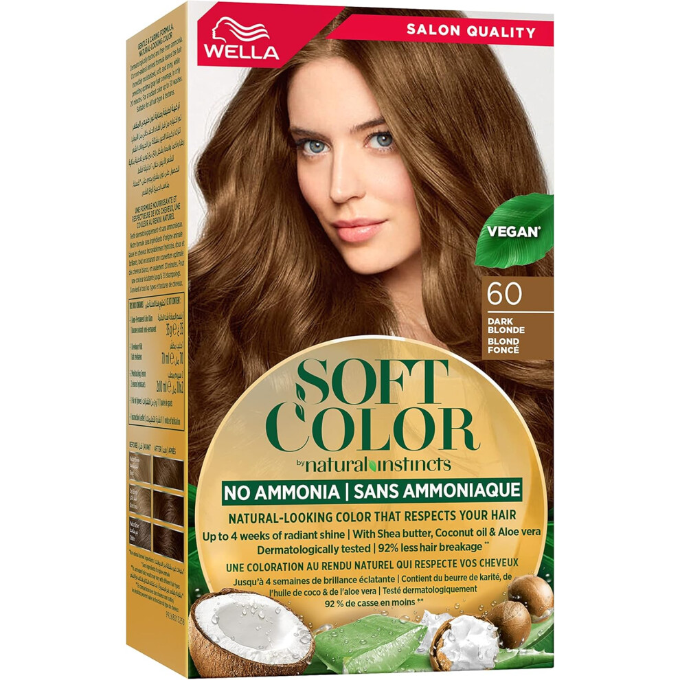 Dark Wella Soft Color Natural Instincts Hair Color 60 ( Blonde) | Long-Lasting Color That Maintains Vibrancy And Shine.