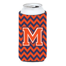 Litera M Chevron Orange Blue Blue Boy Baut Izolator Hugger CJ1042-MTBC