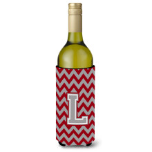Litera L Chevron Crimson ?i Grey Grey Botting Beaverage Izsolator Hugger CJ1043-Llterk