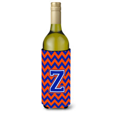 Letter Z Chevron oranov a modr lhev na vno Npojov izoltor Hugger CJ1044-ZLITERK