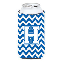 Litera H Chevron Blue and White Tall Boy Baut Izolator Hugger CJ1045-HTBC