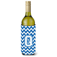 Litera Q Chevron Blue ?i White Bottle Botting Izsolator Hugger CJ1045-Qliterk