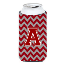 Scrisoare A Chevron Maroon ?i White Tall Boy Baut Izolator Hugger CJ1049-ATBC