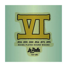 La Bella 767-6N Bass VI Nickel-Slapted Round Ran Guitar Strings