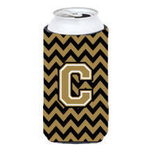 Litera C Chevron Negru ?i auriu Baie?i nal?i Bauturi Izolator Hugger CJ1050-CTBC