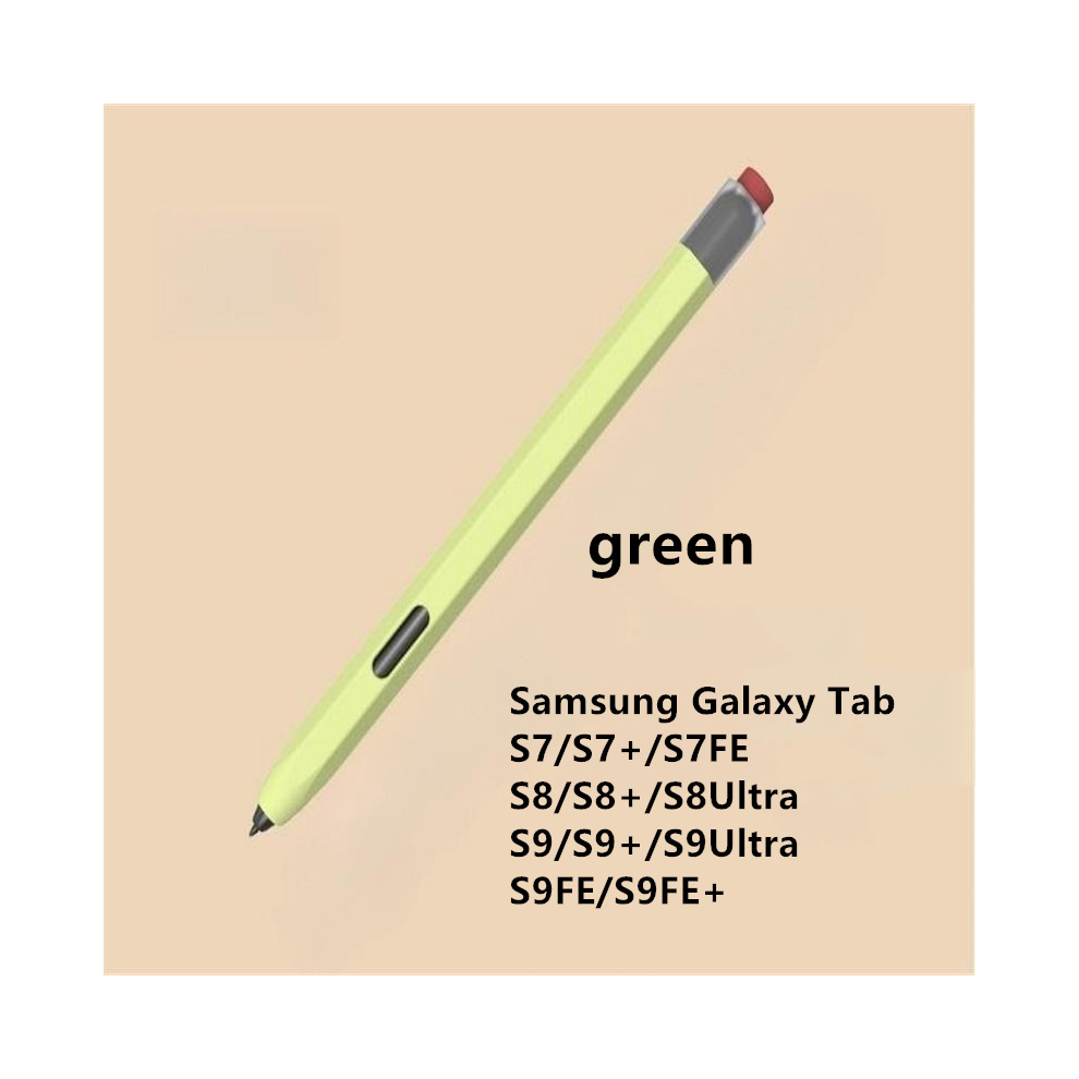 (S7 ) Silicone Pencil Case Tablet Touch Stylus Pen Cover Green 976662335036