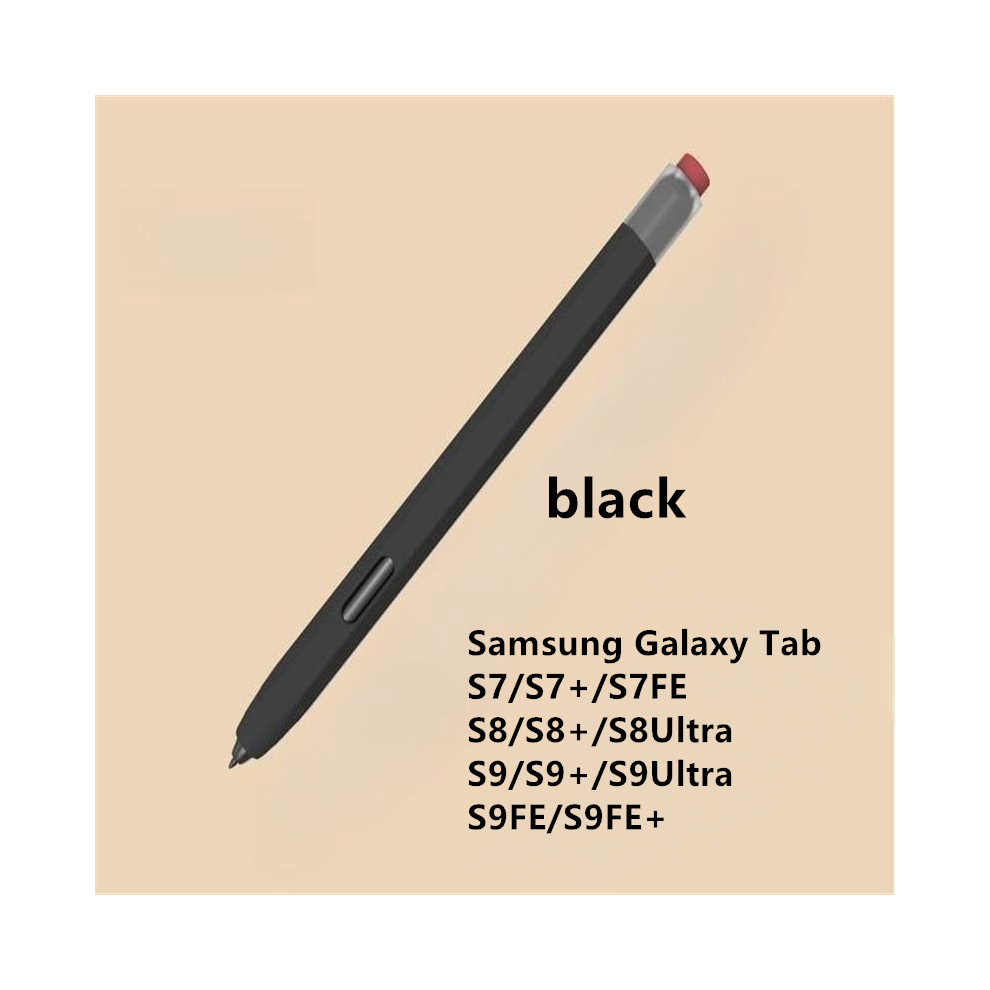 (S7 ) Silicone Pencil Case Tablet Touch Stylus Pen Cover Black 976662335067