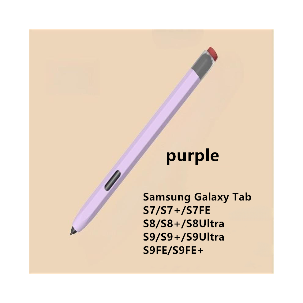 (S7 ) Silicone Pencil Case Tablet Touch Stylus Pen Cover Purple 976662335029