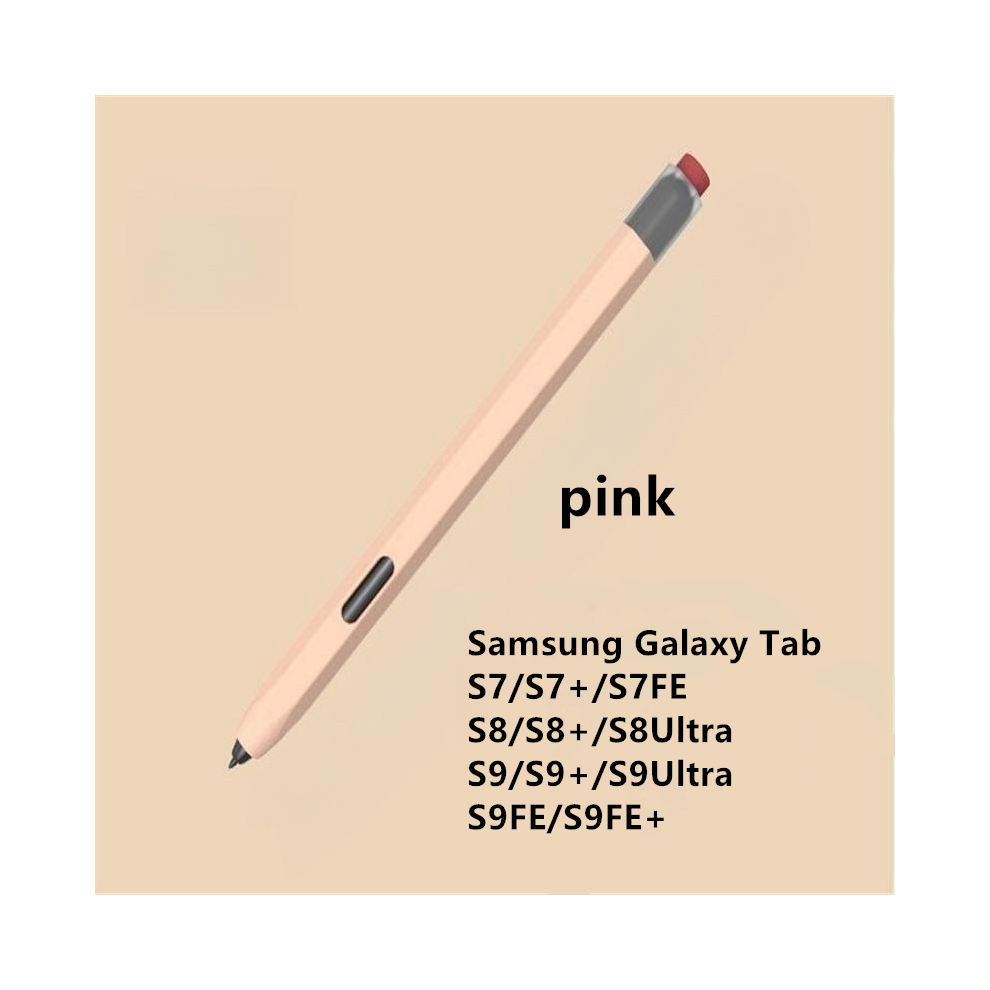 (S7 ) Silicone Pencil Case Tablet Touch Stylus Pen Cover Pink 976662335074