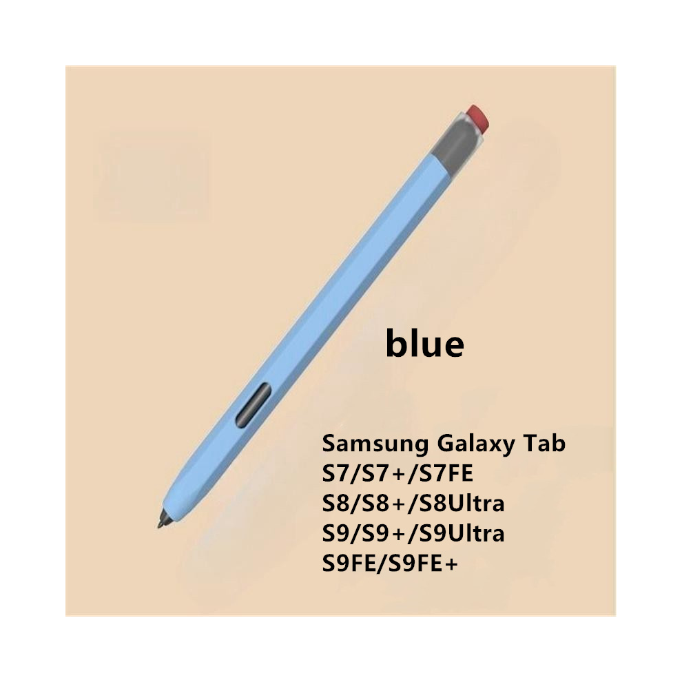 (S7 ) Silicone Pencil Case Tablet Touch Stylus Pen Cover Blue 976662335135